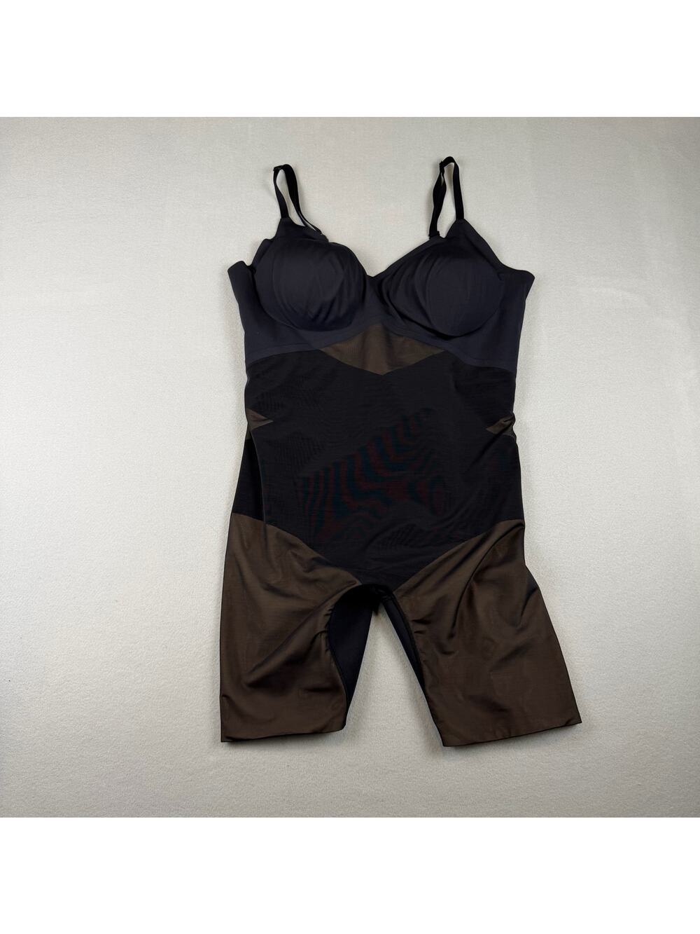 Honeylove SuperPower Short Bodysuit Shapewear 2X Black